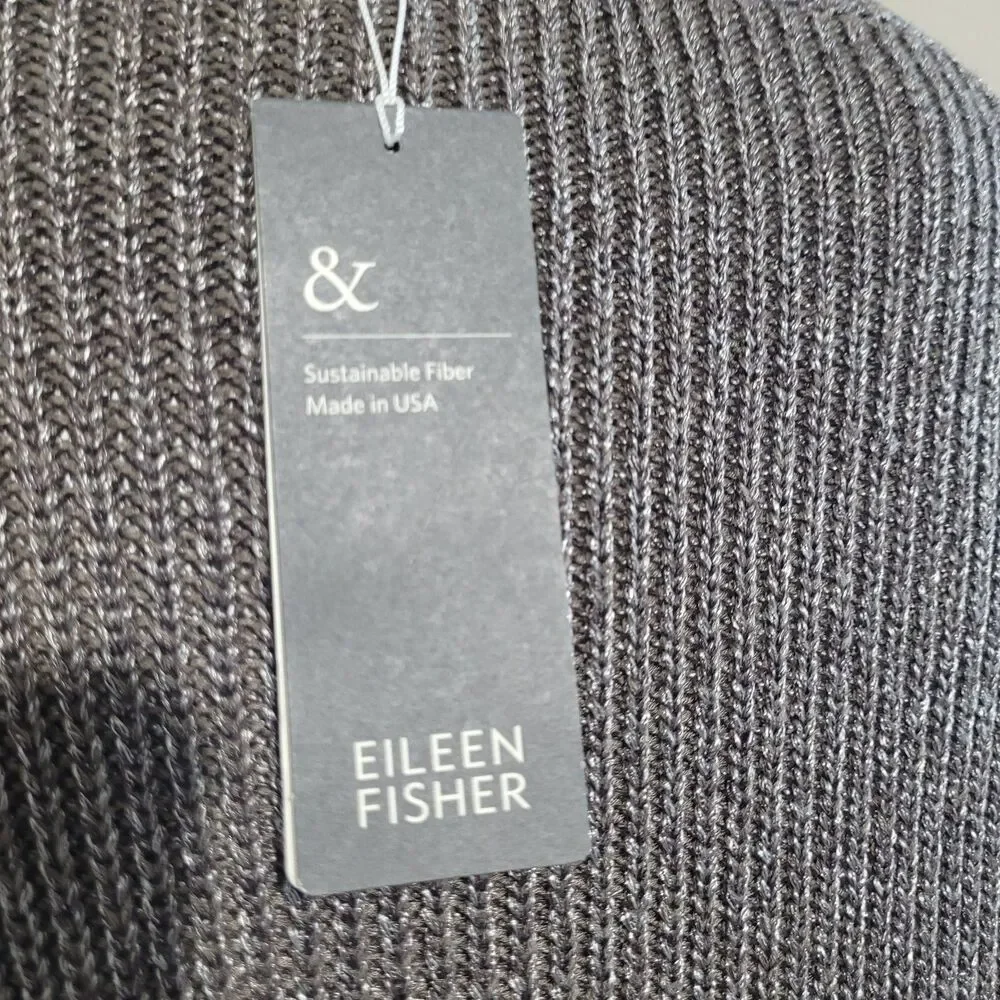 NEW Eileen Fisher XL top tunic ribbed stretch scoop neck longsleeve rye